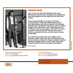 Image of Geater Davis - I'm So In Love With You / A Whole Lot Of Man - Mailing 13th May