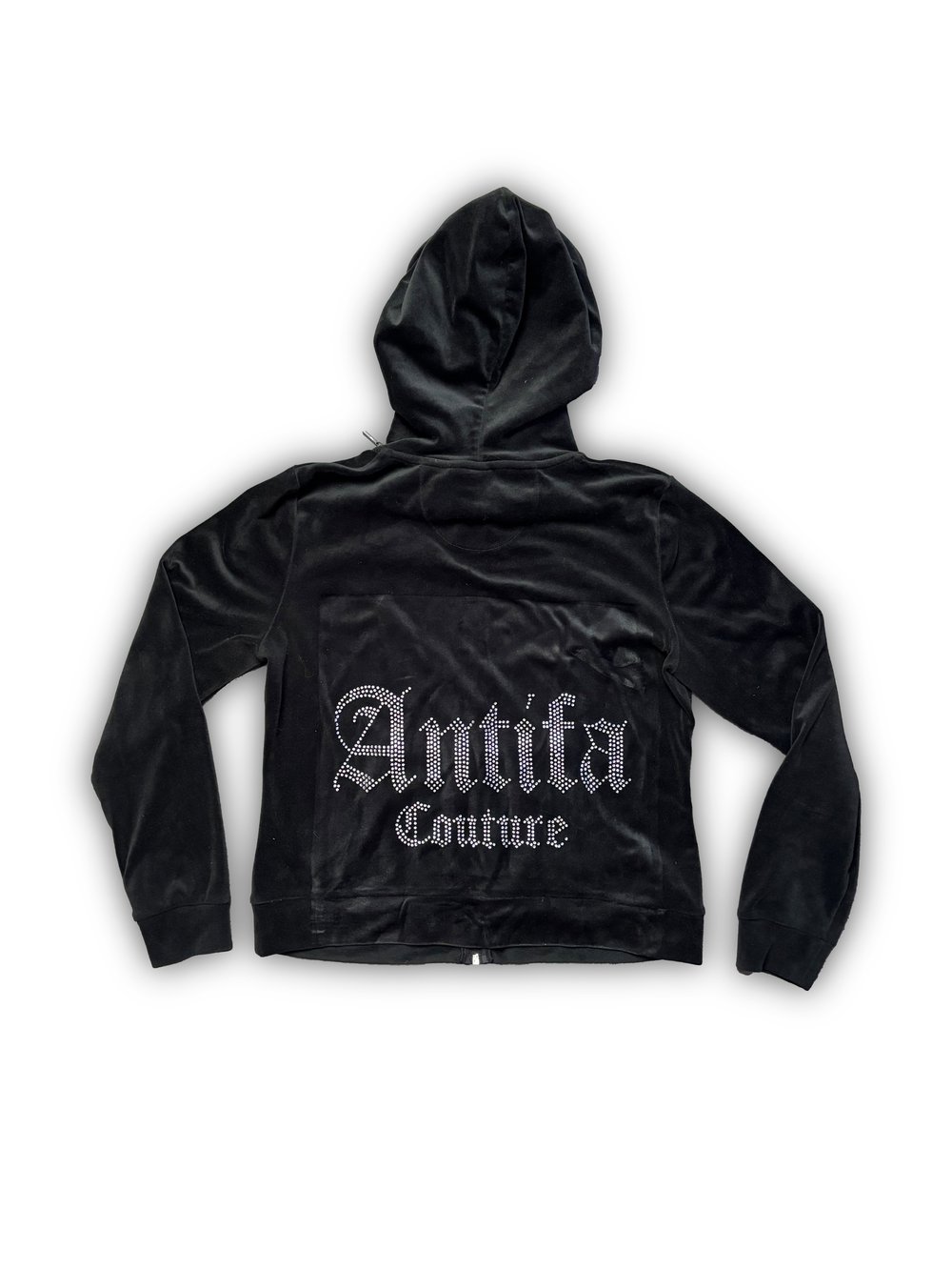 Image of Black Velours (S) Antifa Couture Jacket (JA02)