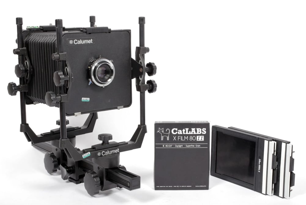 Image of Cambo SC 4X5 monorail camera with 150mm F6.3 lens + holders + film #0392