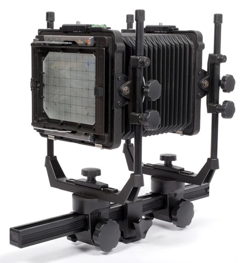 Image of Cambo SC 4X5 monorail camera with 150mm F6.3 lens + holders + film #0392