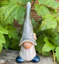 Image 1 of Pink Flower Ceramic Handmade Gnome