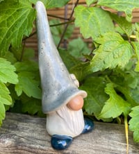 Image 4 of Pink Flower Ceramic Handmade Gnome