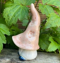Image 4 of Springtime Pink Flower Ceramic Handmade Gnome