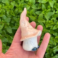 Image 5 of Springtime Pink Flower Ceramic Handmade Gnome
