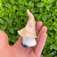 Image 6 of Springtime Pink Flower Ceramic Handmade Gnome