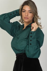 Image 3 of Victorian Puff Sleeve Blouse,Academia Poet Lightweight Shirt,Edwardian Style,Cotton Blouse 
