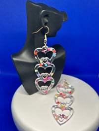Image 1 of Triple Heart Earrings 