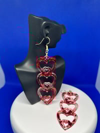 Image 2 of Triple Heart Earrings 