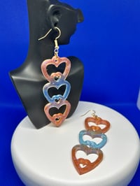 Image 3 of Triple Heart Earrings 