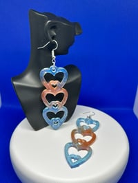 Image 4 of Triple Heart Earrings 