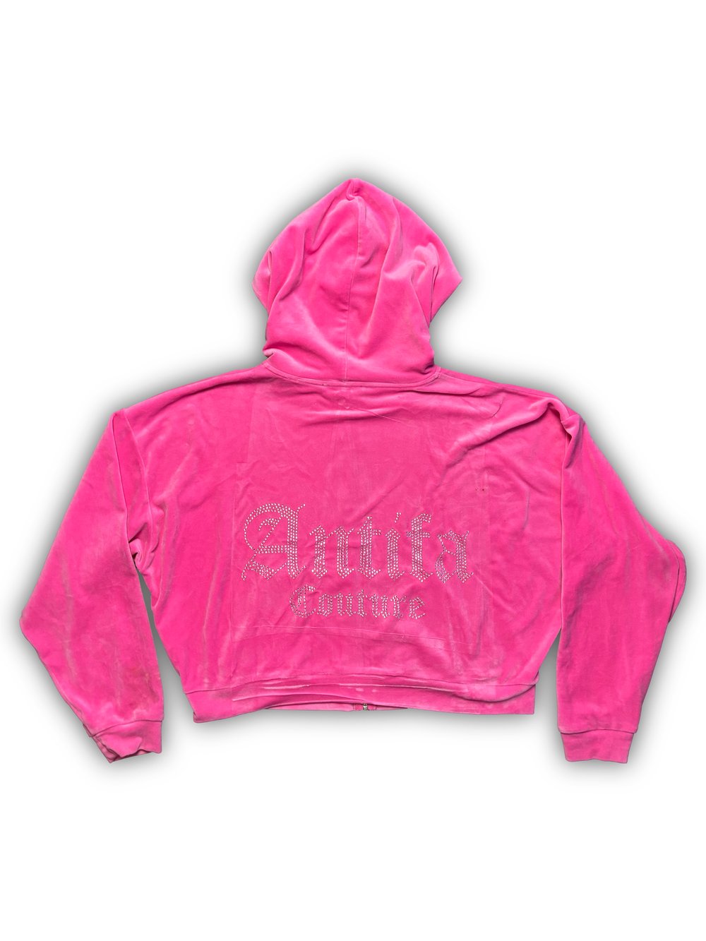 Image of Cropped Pink Velours - Antifa Couture (JA12)