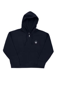 Image 2 of Mr Death Organic Cotton Women's Drop Shoulder Zip Hood 