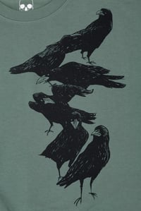 Image 2 of Crow Organic Cotton Dropped Shoulder Sweatshirt