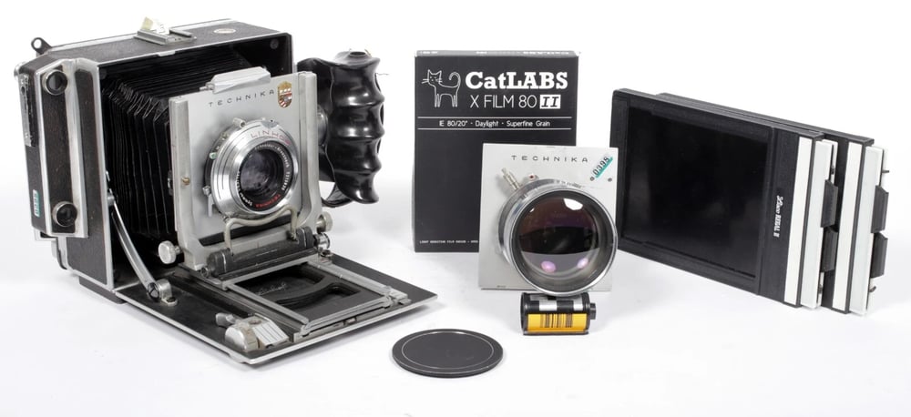 Image of Linhof Super Technika IIIP 4X5 field camera w/ 150mm+270mm lenses +film +holders #0398