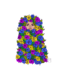 Image 3 of Flower Bush Person Sticker
