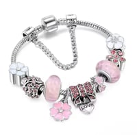 Pink Love Charm Bracelet