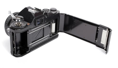 Image of Pentax MV-1 35mm SLR Film Camera with 50mm F2 SMC A lens #0407