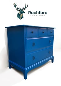 Image 3 of Stag Minstrel 3 over 2 Chest Of Drawers In Cobalt Blue
