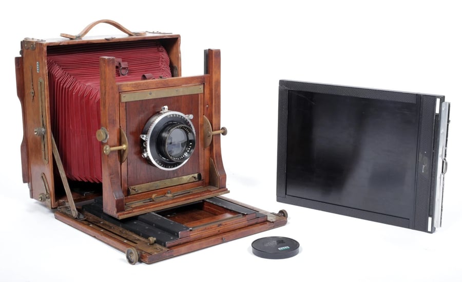 Image of Folmer Schwing Century Universal 8X10 Field camera with 300mm lens + holder #0411