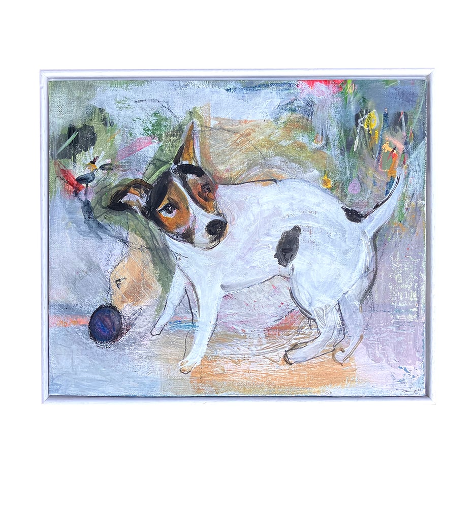 Image of Dog and ball