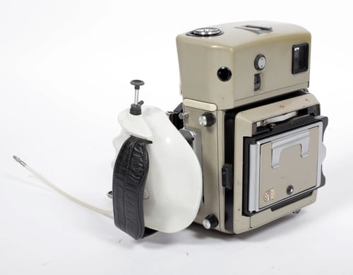 Image of Linhof Technika 70 6X9 camera w/ 2 backs + reflex finder + grip #0416