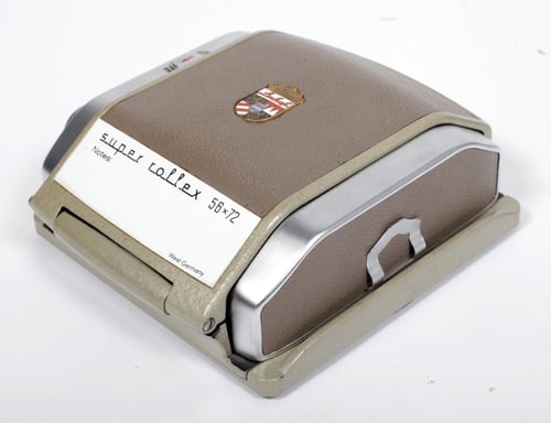 Image of Linhof Technika 70 6X9 camera w/ 2 backs + reflex finder + grip #0416