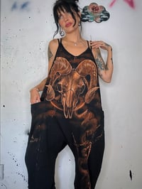 Image 3 of “RAM JAM” CUSTOM BLEACH PAINTED OVERSIZED ROMPER MEDIUM