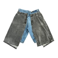 Image 2 of Stacked FUBU Denim Shorts