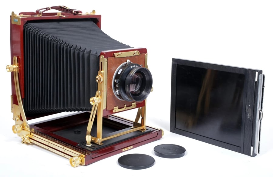 Image of Tachihara light 8X10 Field camera with 300mm F5.6 MC lens + holder #0418