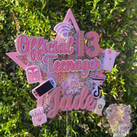 Image 1 of Pink Official Teenager *Custom Cake Topper * 13th Birthday