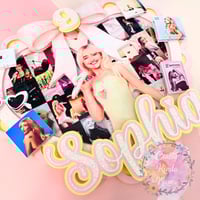 Image 3 of Yellow and Pink -Sabrina Inspired Custom Cake Topper