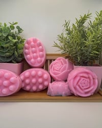 Image 2 of It’s All About Rose Massage Body Bar with dried rose petals and buds 