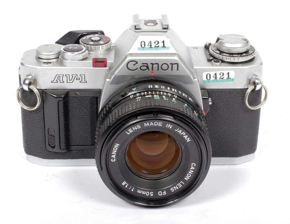 Image of Canon AV-1 35mm SLR Film Camera with 50mm F1.8 lens TESTED #0421