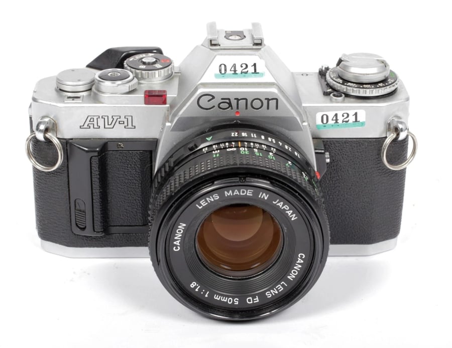 Image of Canon AV-1 35mm SLR Film Camera with 50mm F1.8 lens TESTED #0421