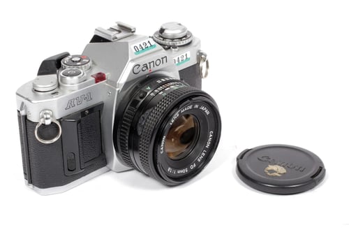 Image of Canon AV-1 35mm SLR Film Camera with 50mm F1.8 lens TESTED #0421