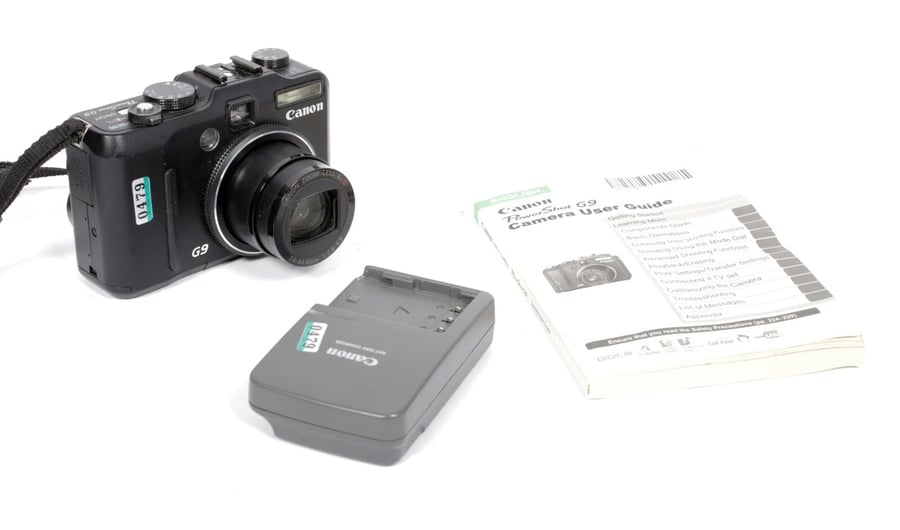 Image of Canon PowerShot G9 digital camera *TESTED* NEW BATTERY + CHARGER #0479
