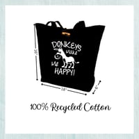 Image 2 of Happy Donkeys - Recycled Cotton Super Tote