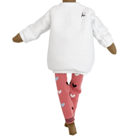 HarperIman - 2pc Heart leggings + sweatshirt
