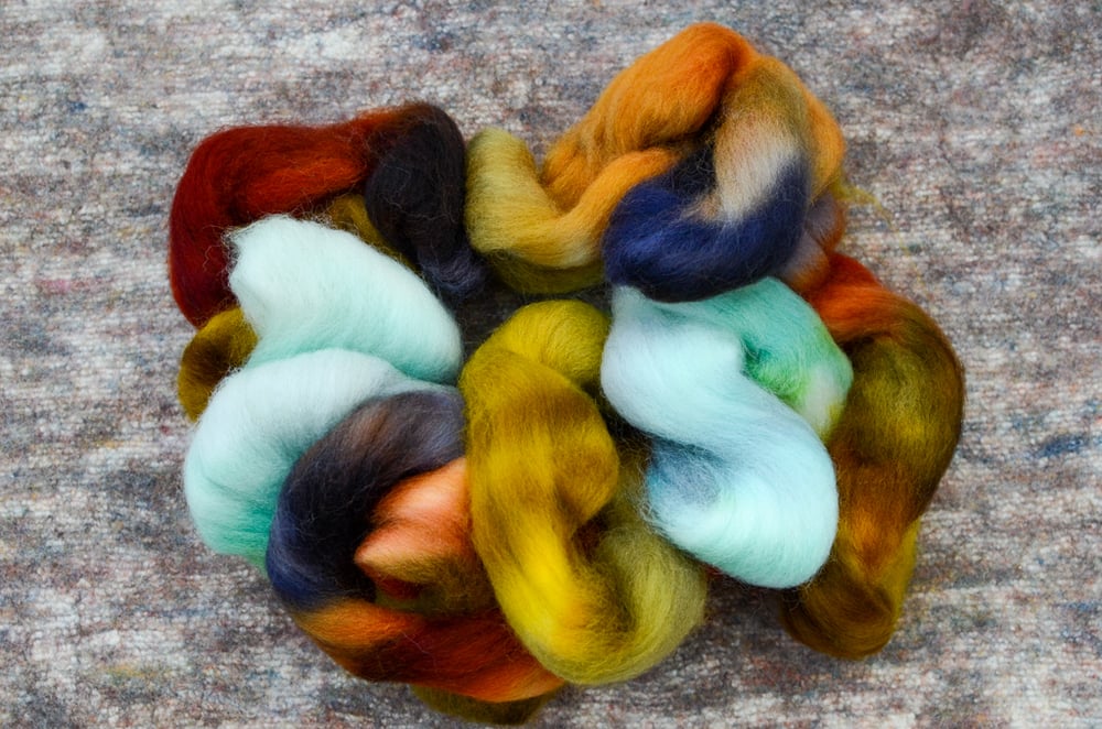 Image of "Adventure Times" Romney Spinning Fiber - 4 oz.