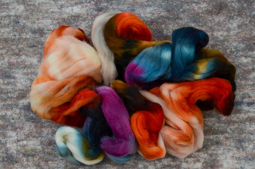 Image of "Outdoorsy" Bluefaced Leicester Wool Spinning Fiber - 4 oz.
