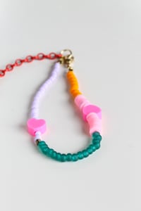 Image 1 of Hearts & Beads colorful bracelet with extender 2