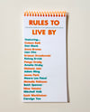 Rules to Live By Risograph Zine