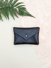 Image 1 of Penny- Black Leather Envelope Purse