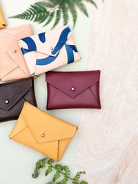 Image 2 of Penny- Black Leather Envelope Purse