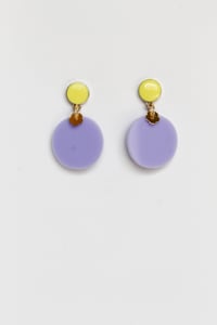 Image 1 of Lavender dangly acrylic earrings