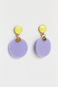 Image 2 of Lavender dangly acrylic earrings