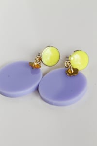 Image 4 of Lavender dangly acrylic earrings