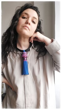 Image 4 of Collana artigianale in pelle KYOTO COLLIER - Assolo 49/2025 - "Hokkaido"
