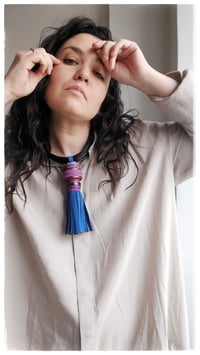 Image 9 of Collana artigianale in pelle KYOTO COLLIER - Assolo 49/2025 - "Hokkaido"