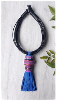 Image 1 of Collana artigianale in pelle KYOTO COLLIER - Assolo 49/2025 - "Hokkaido"